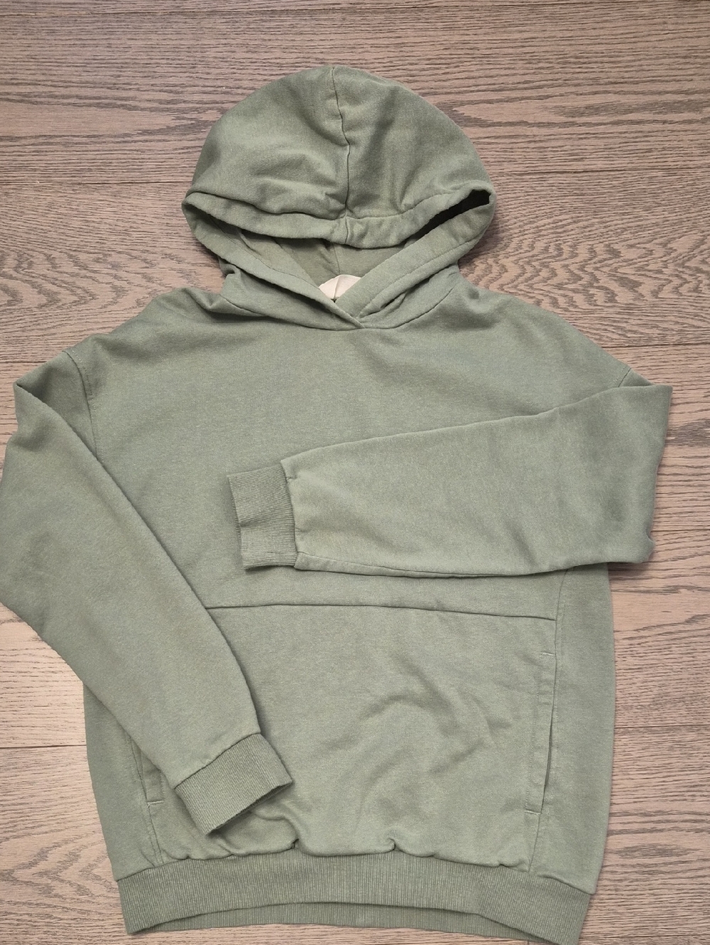 H&M Youtj Olive Green Pullover Hoodie, Size 12-13